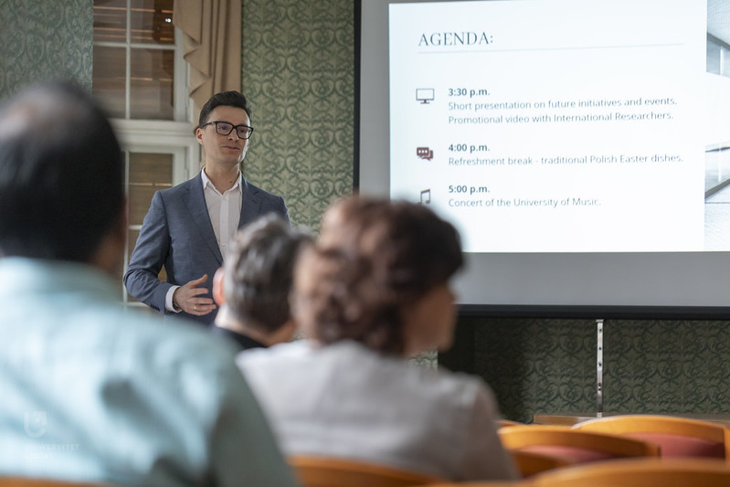 A man giving a presentation.