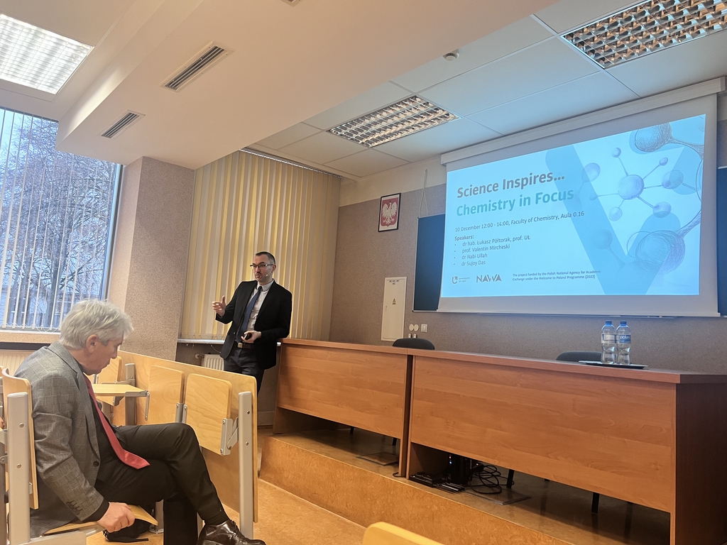 A man giving a presentation. 
