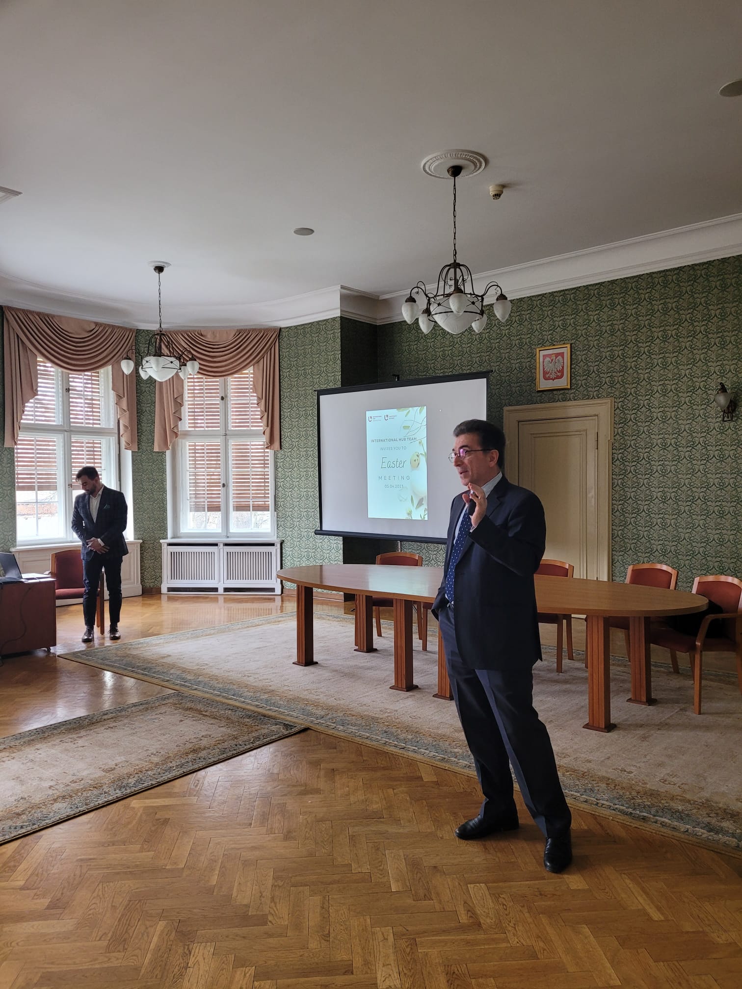 A man making a presentation.