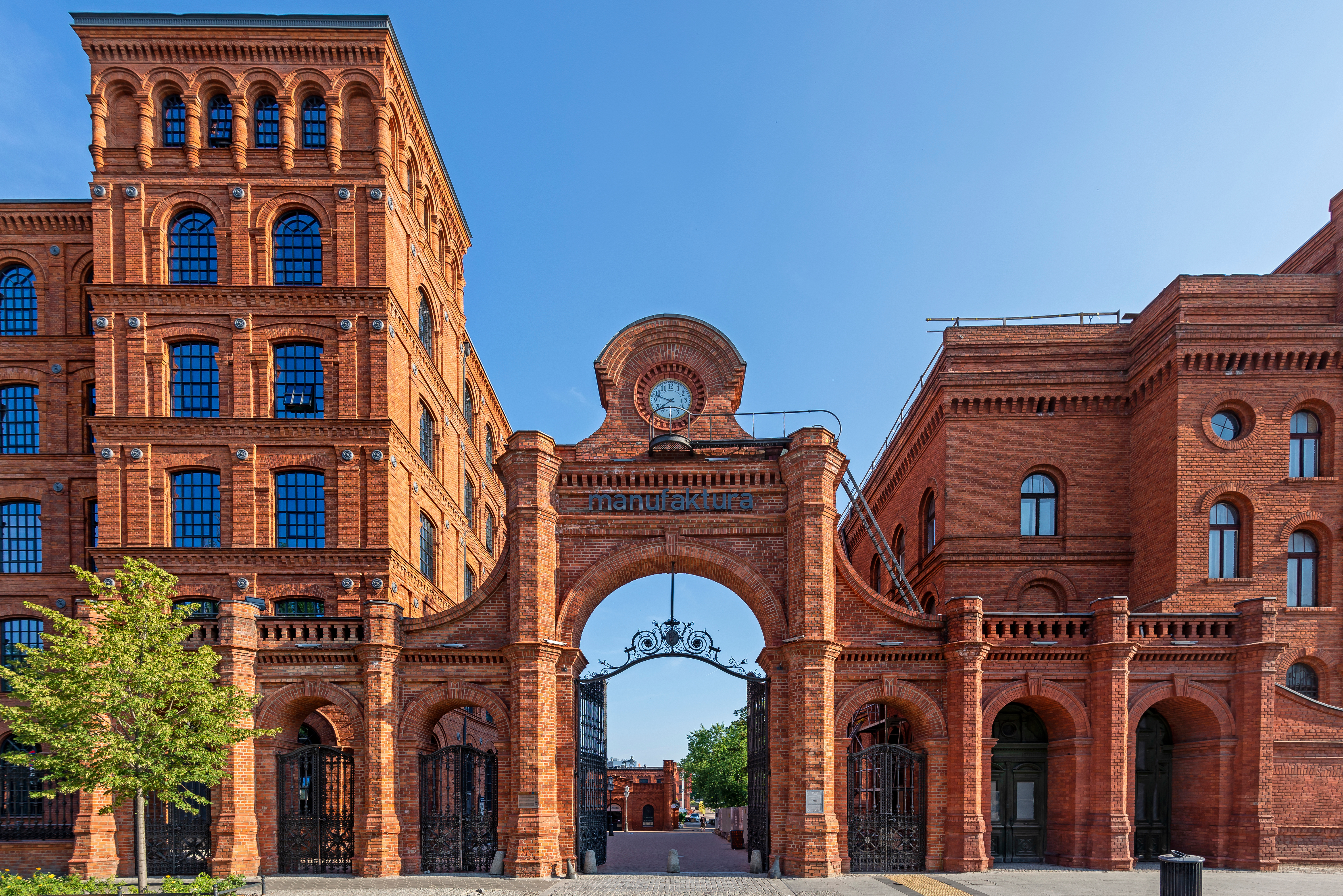 An old orange building.