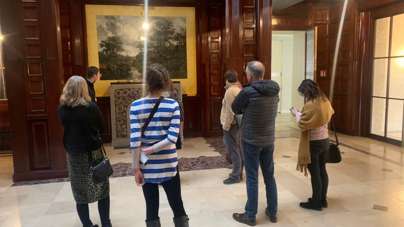 People in a museum.