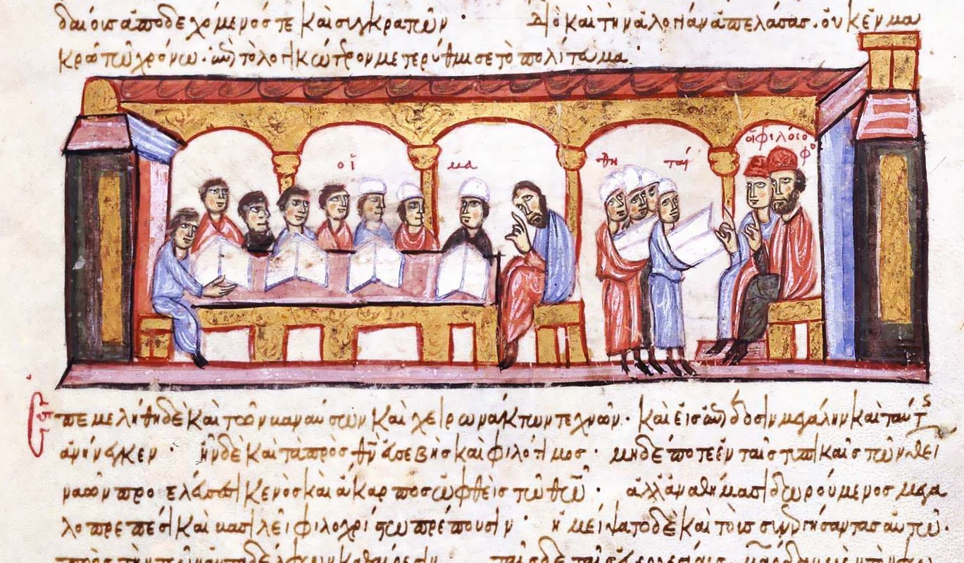 University lecture in Constantinople