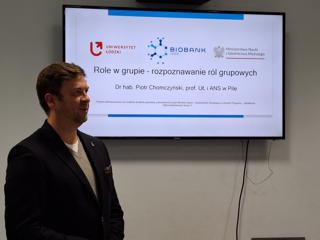 Profesor Piotr Chomczyński - ujęcie w zbliżeniu