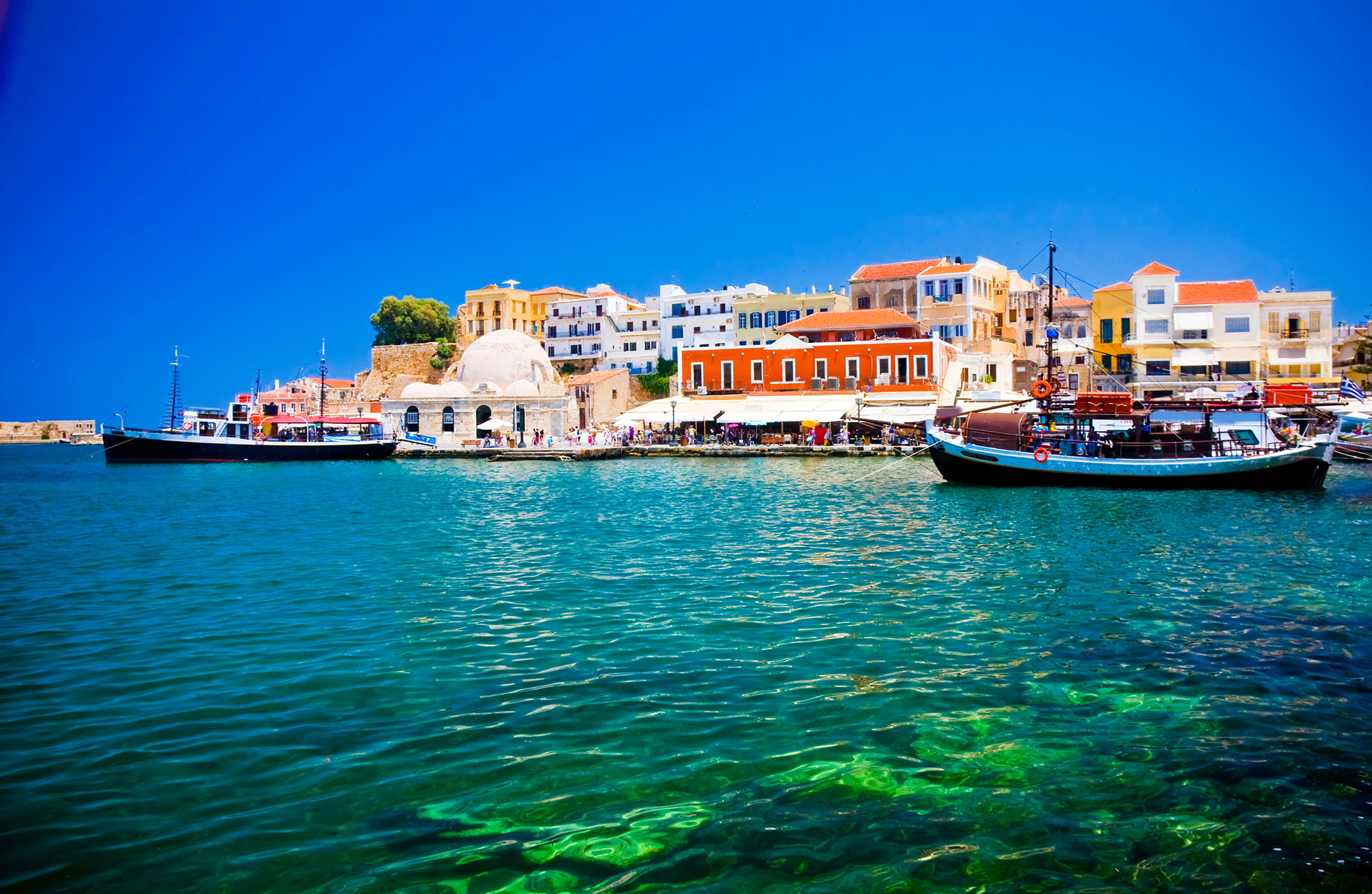 widok na miasto Chania