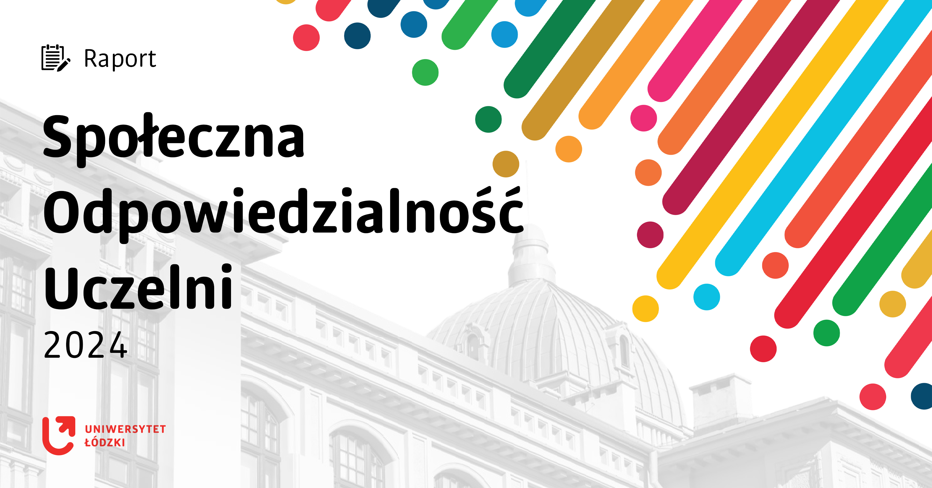 Budynek uczelni z hasłem informacyjnym o Raporcie SOU 2024