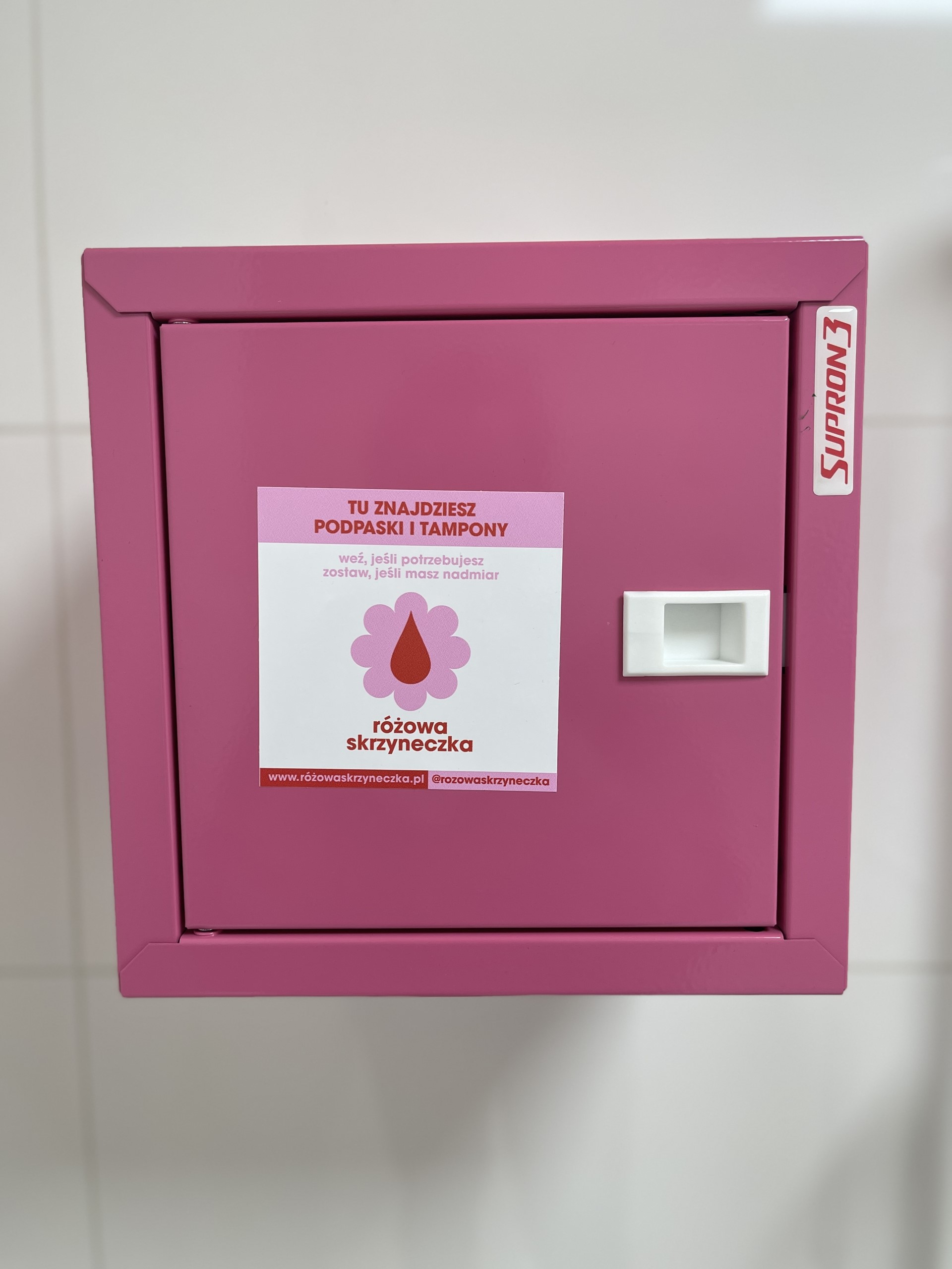 a pink box