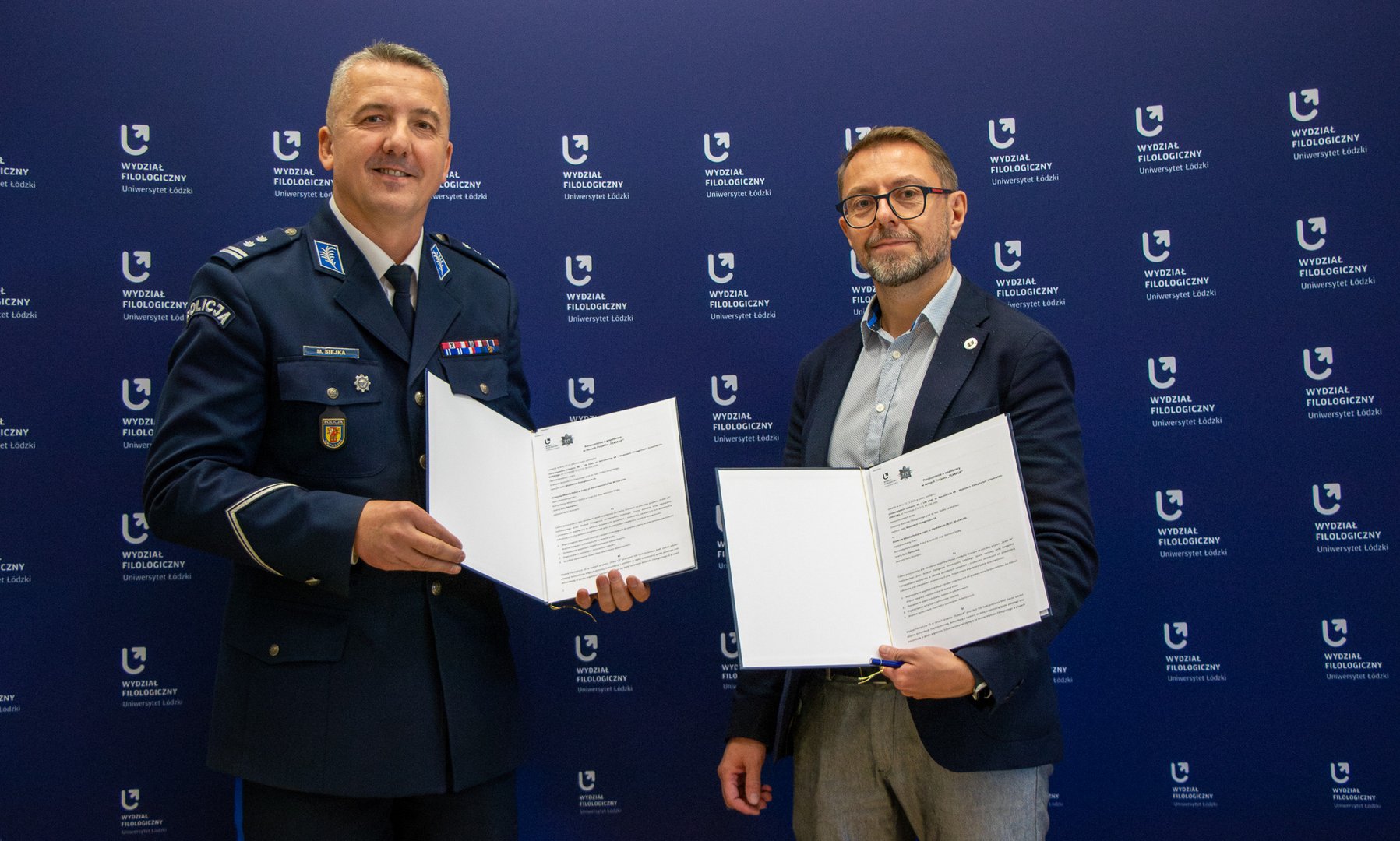 Dziekan z Komendantem Miejskim Policji w Łodzi