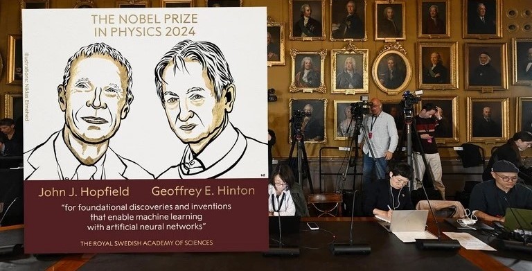 John J. Hopfield i Geoffrey E. Hinton - szkice postaci noblistów