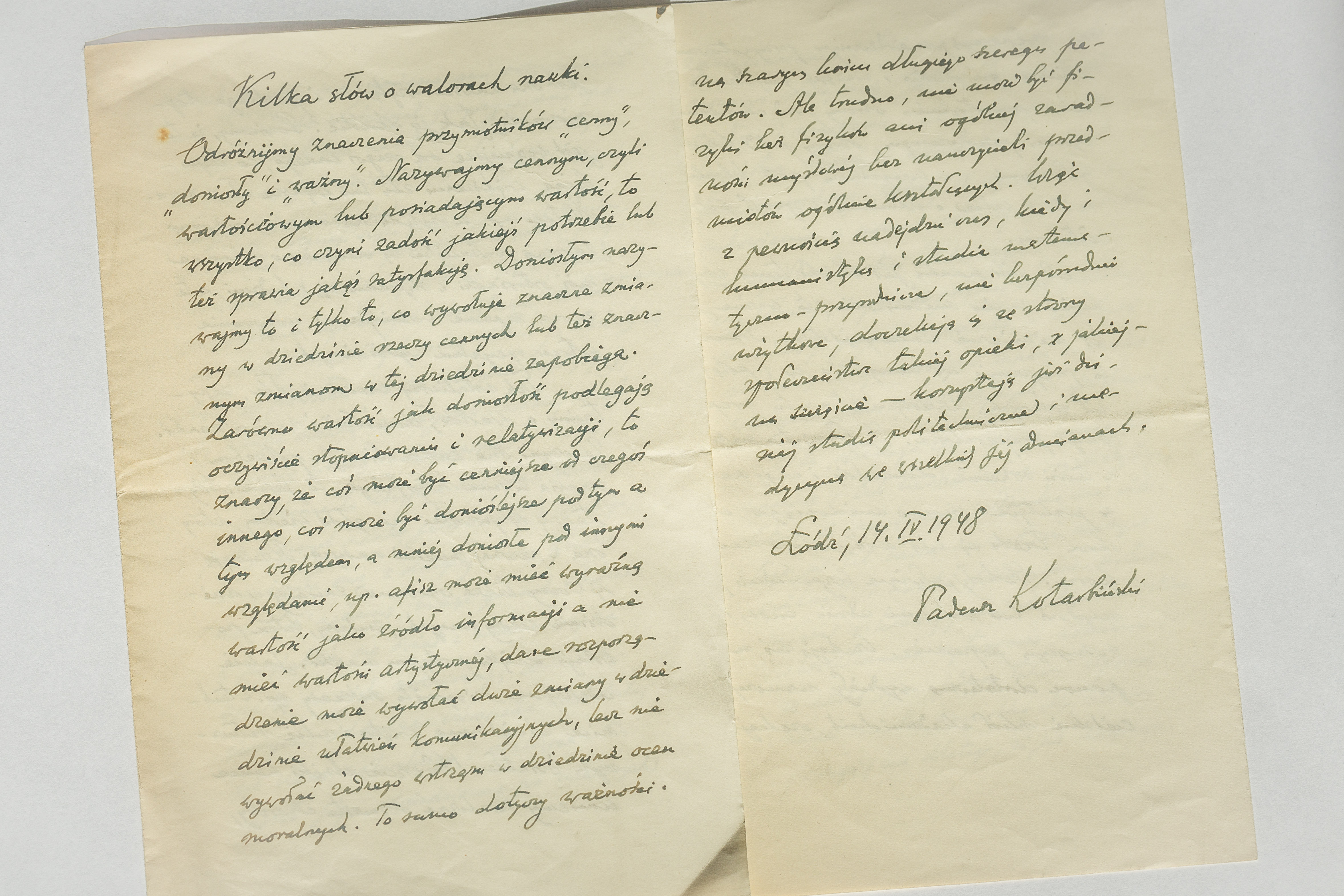 A photo of the manuscript