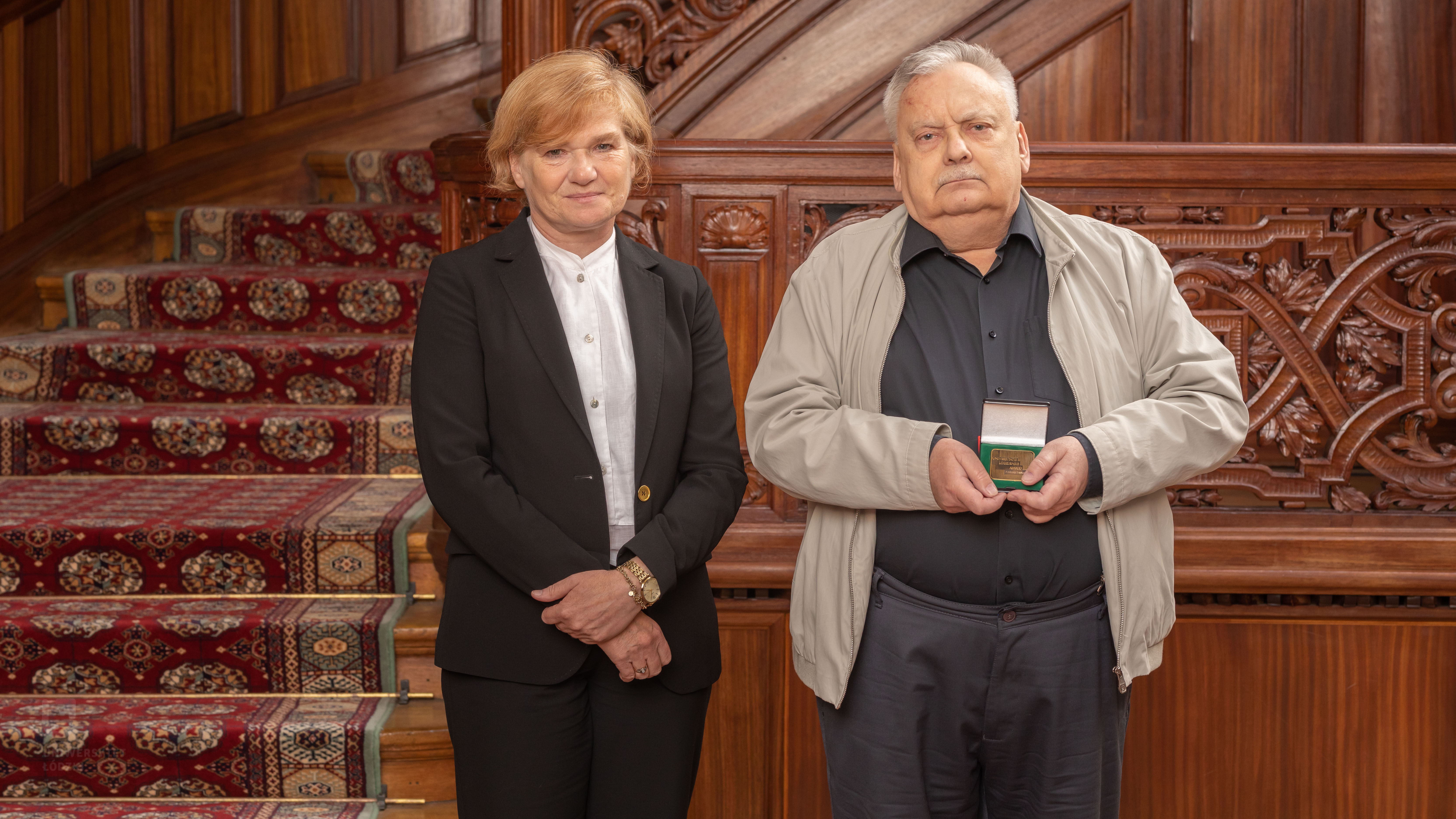 Andrzej Sapkowski i Rektor UŁ