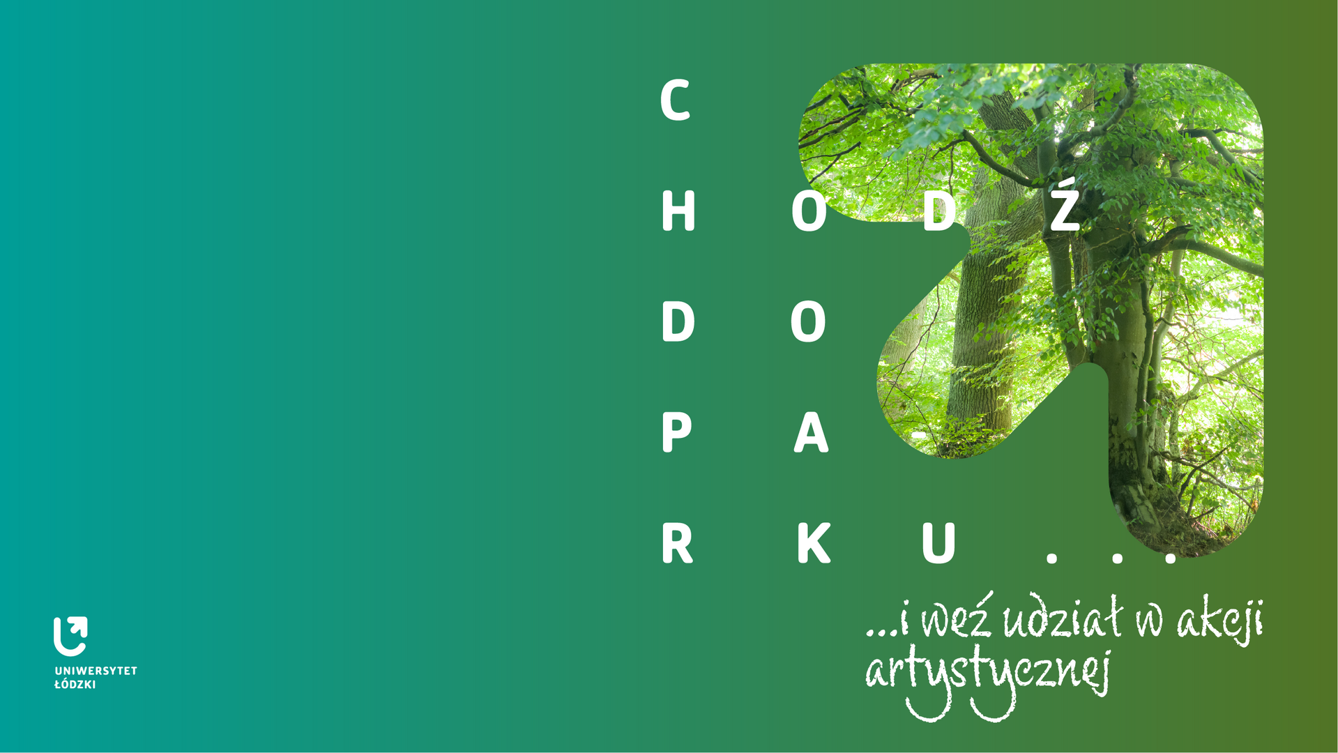 Grafika "chodź do parku"