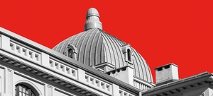 graphic with the University of Lodz Rector's Office building